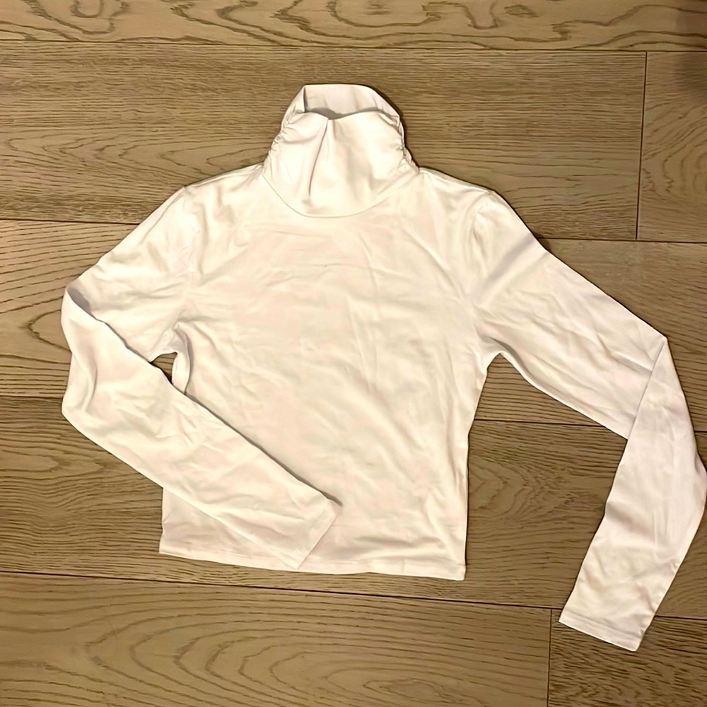 White long sleeve turtle neck